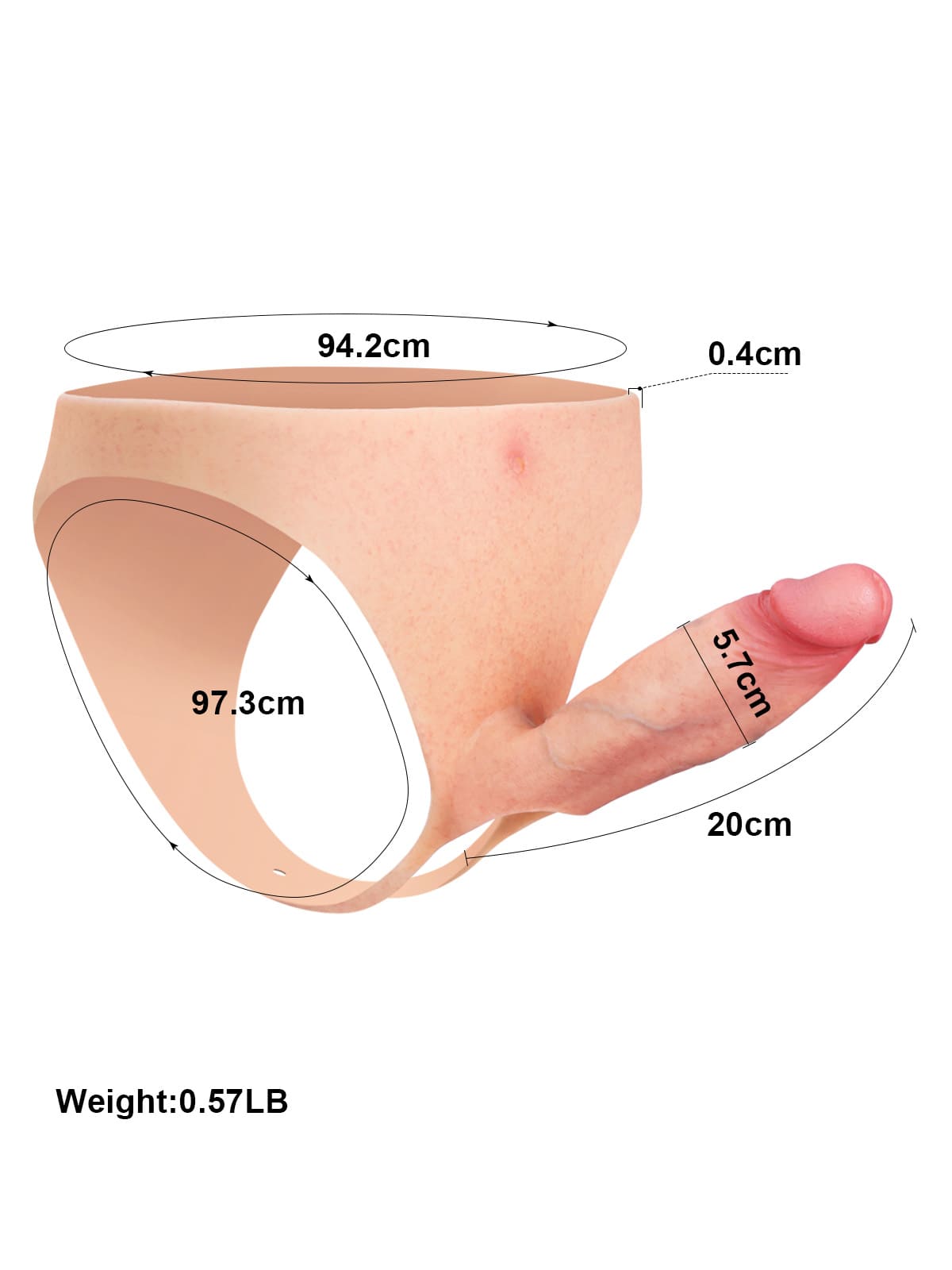 Daenerys Wearable Hollow Strap-On Dildo For Women • For Men • Penis Extension • ED Cock Sleeve