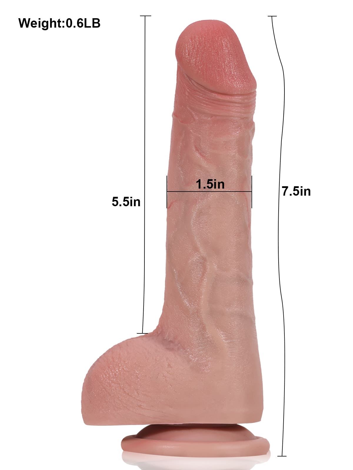 Daniel 5.5" x 1.5" Insertable Size Small Flesh Ultra Realistic Dildo