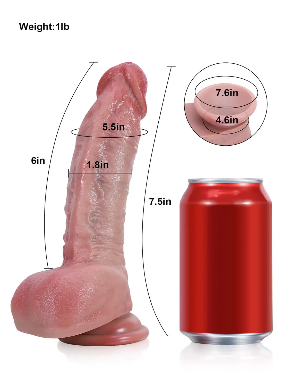 7.5" x 1.8" - Deep Small Real Feel Dildos For Beginner