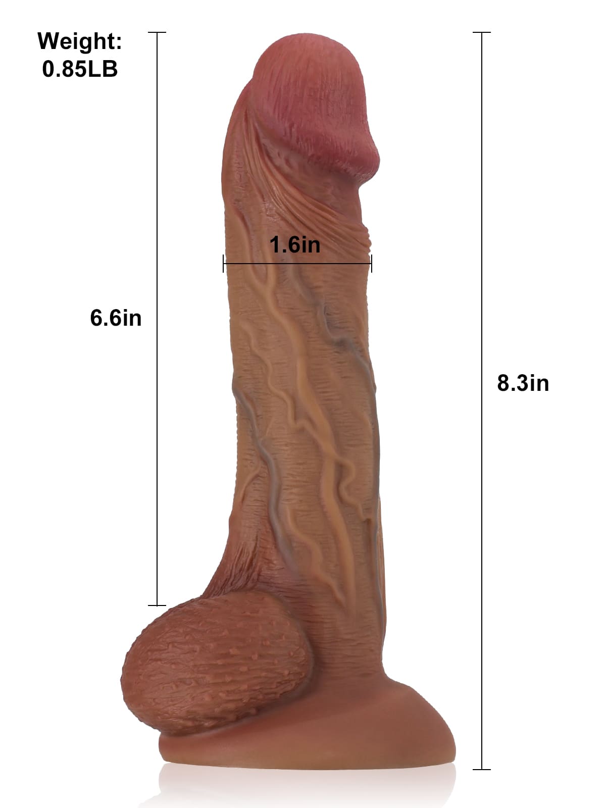 Dominic 6.6" X 1.6" Small Beginner Amateur Anal Realistic Dildo