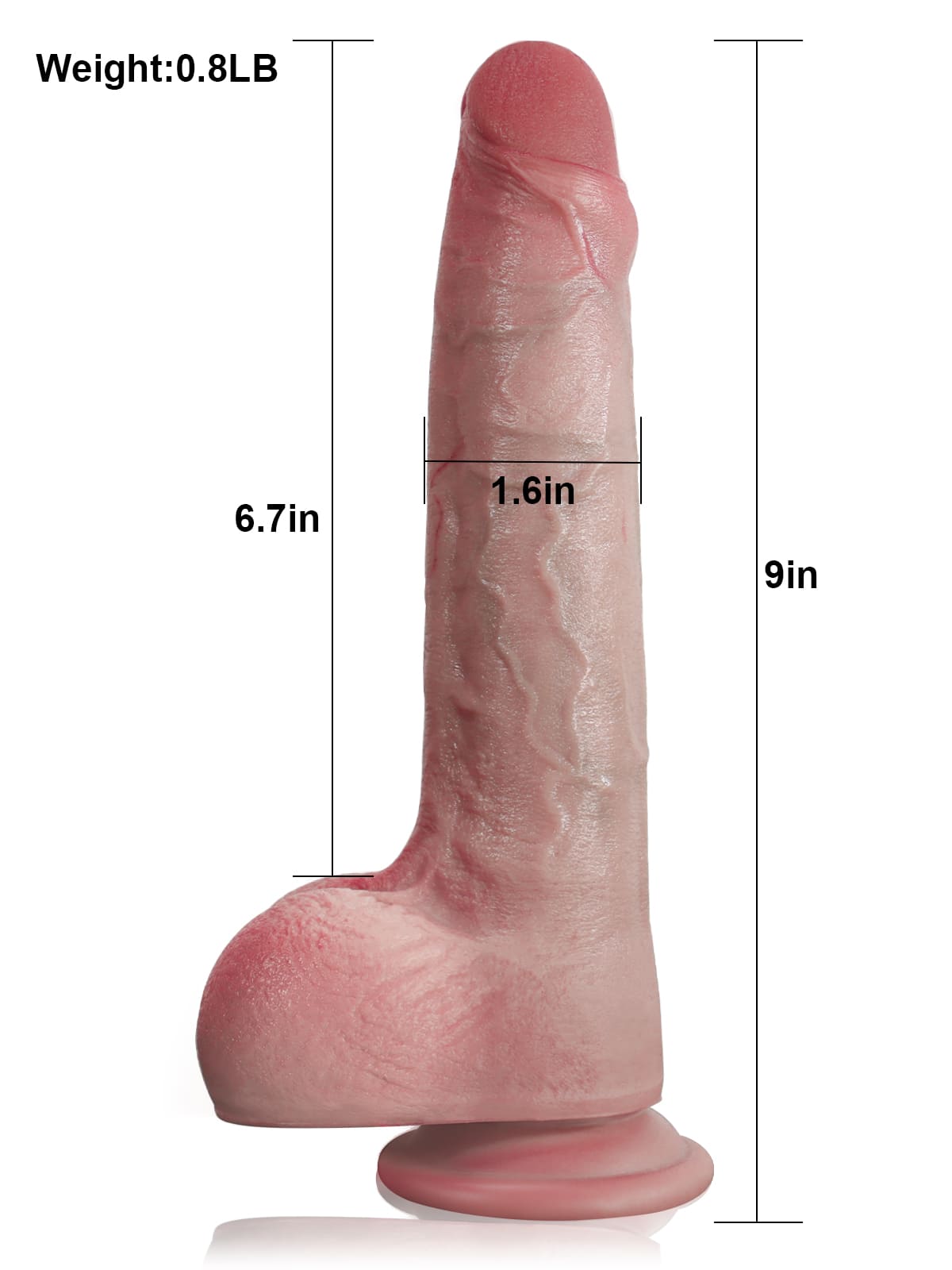 Eric 6.7" x 1.6" Insertable Size Small Flesh Ultra Realistic Glans Foreskin Dildo