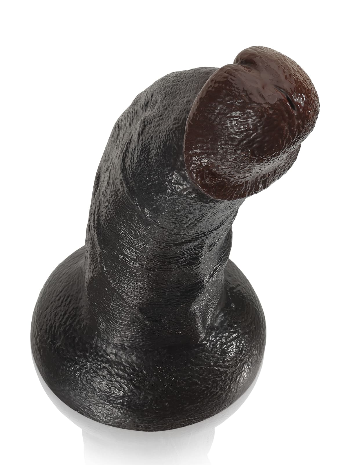 Fisher 10" X 2.3" Black Curved Dildo G Spot Suction Cup Dildo No Balls (XL Size）
