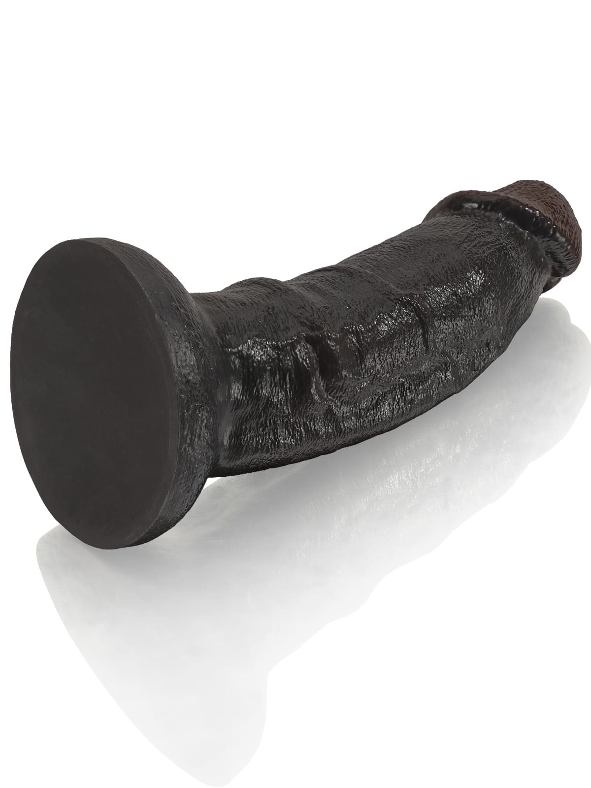 Fisher 10" X 2.3" Black Curved Dildo G Spot Suction Cup Dildo No Balls (XL Size）
