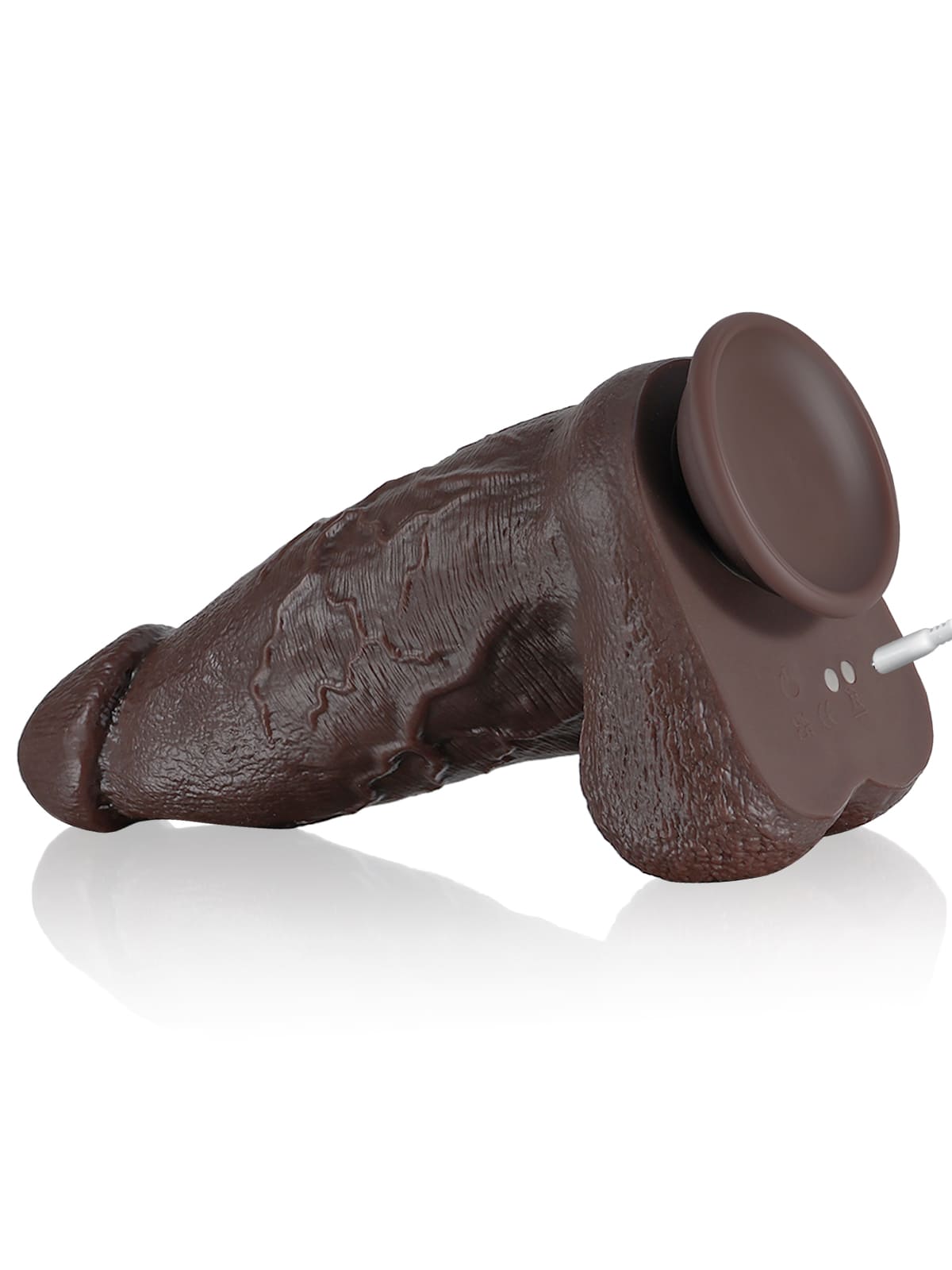 Jack 9.2" x 2.7" Black Girthy Vibrating Dildo Large Thick Strongest 10 Frequencies