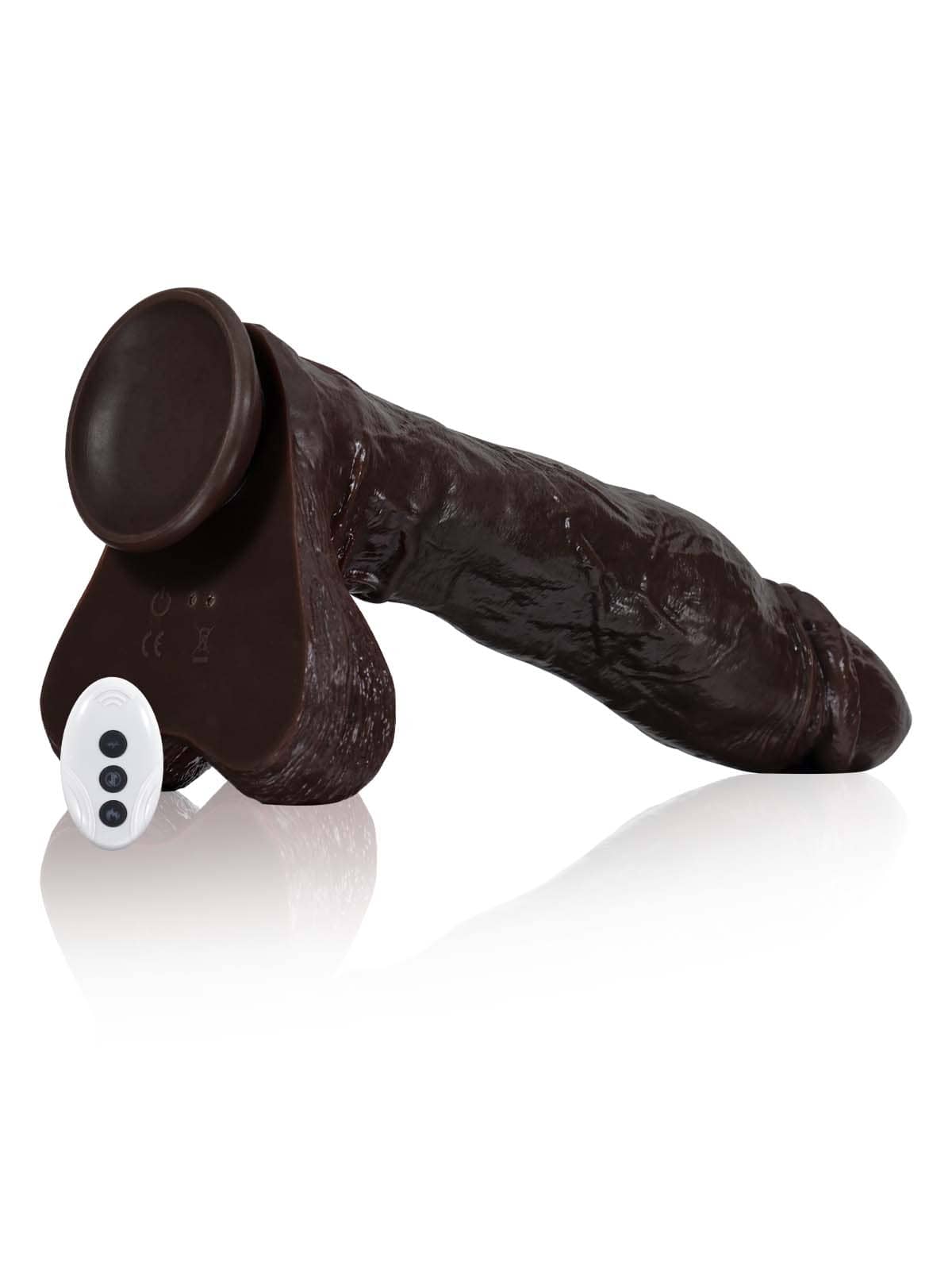 Jameson 10" x 2.2" Black Largest 3D 7 Modes Thrusting & 3 Modes Vibrating Dildo