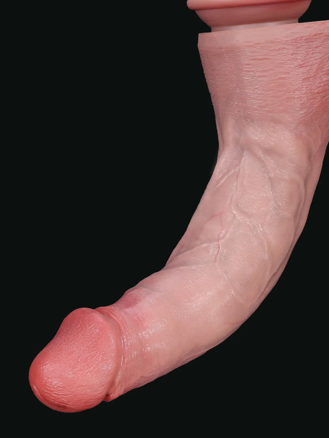Jeff | 11.8" x 2.2" - Flesh Huge Anal Dildo With Metal Keel Bendable