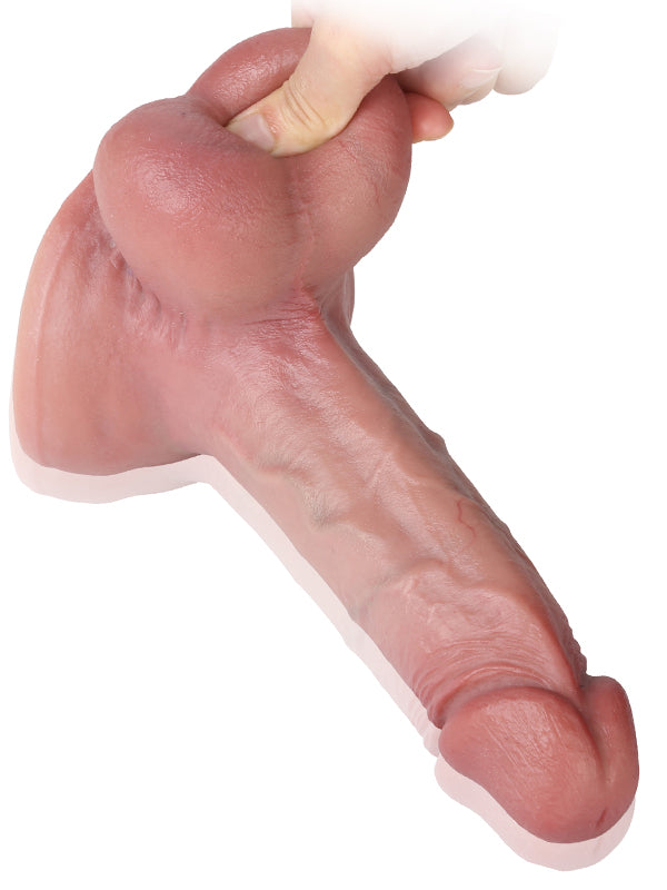 John | 7.95" x 2" - Thick White Realistic Feeling Dildo With Big Balls