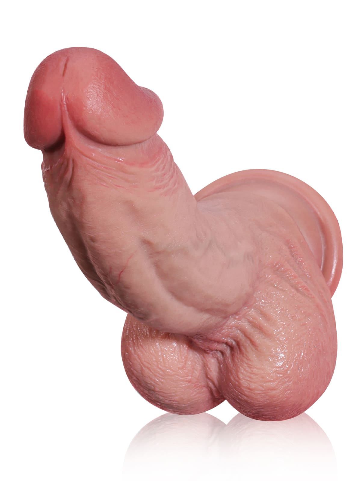 Sebastian 8.4" x 1.6" G Spot Flesh Curved Dildo With Metal Keel Bendable