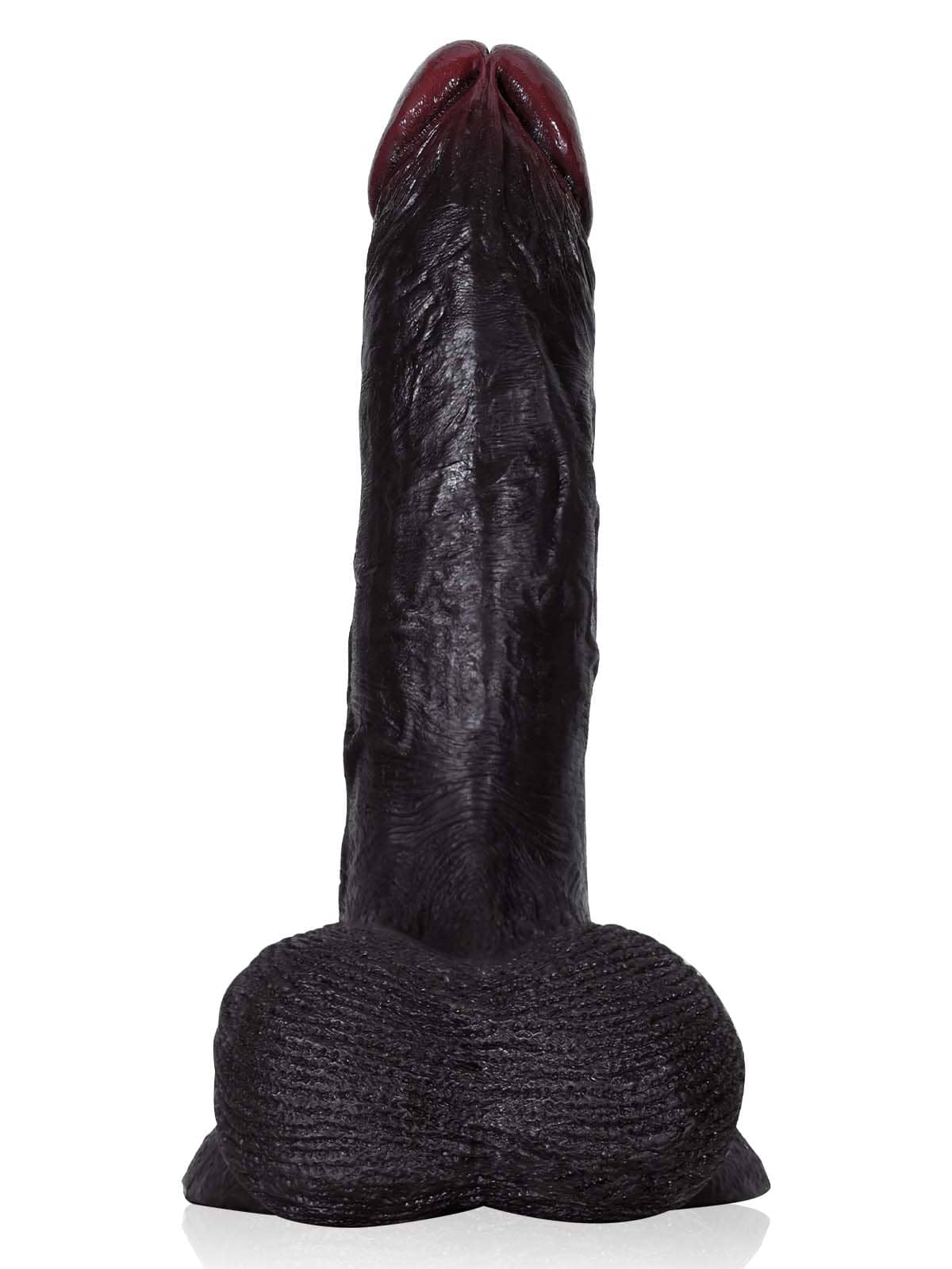 Kellz 8.8" x 1.7" Black Realistic Dildo With Hanging Moving Balls