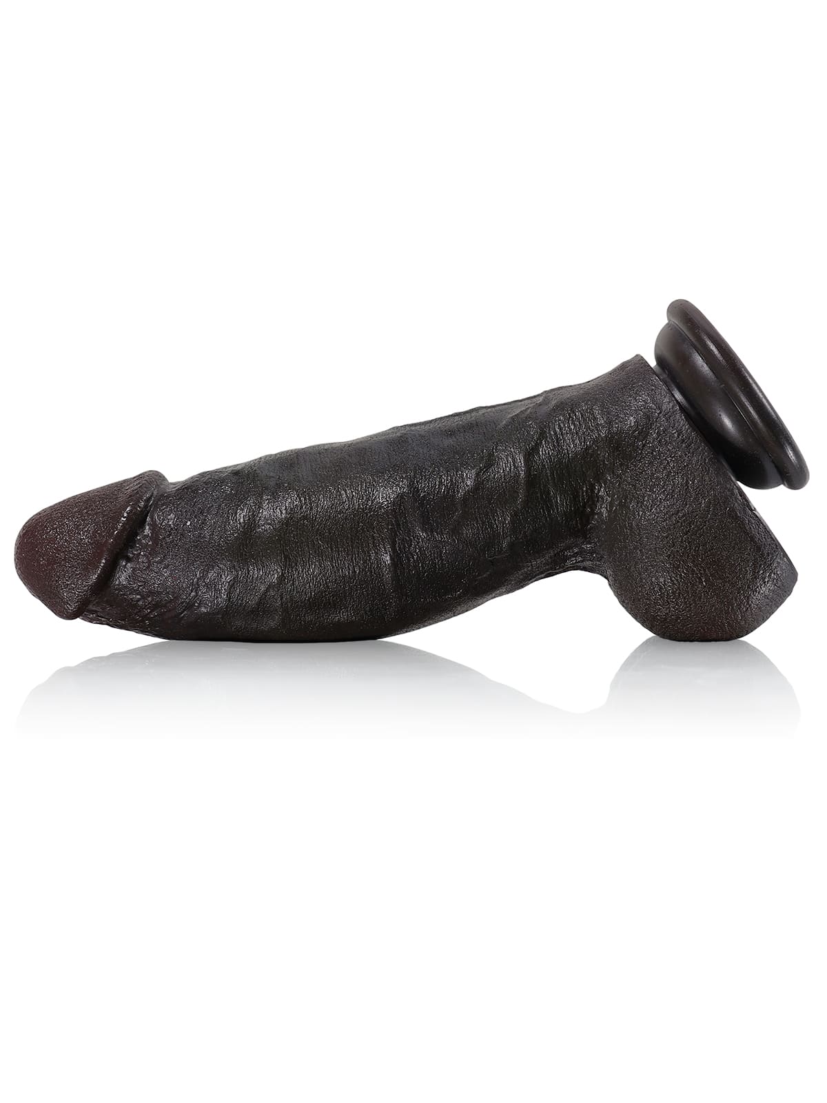Kimi 8.6" x 2.2" Realistic Soft Black Like Thick Short Fat Dildo