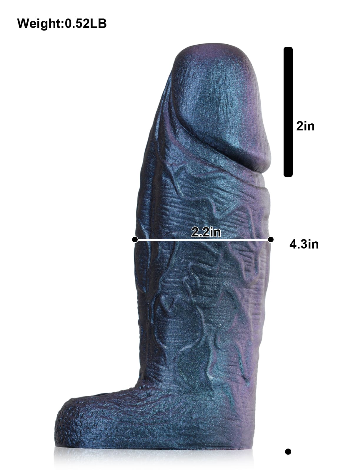 6.3" x 2.2" Multicoloor /Black Color Fat Cock Sleeve