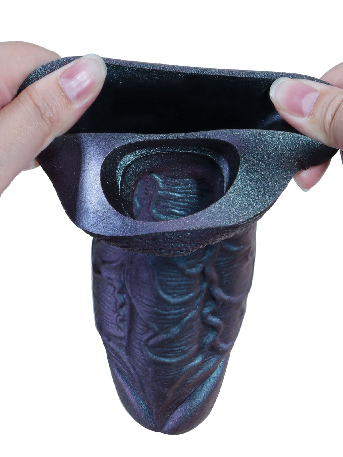 6.3" x 2.2" Multicoloor /Black Color Fat Cock Sleeve