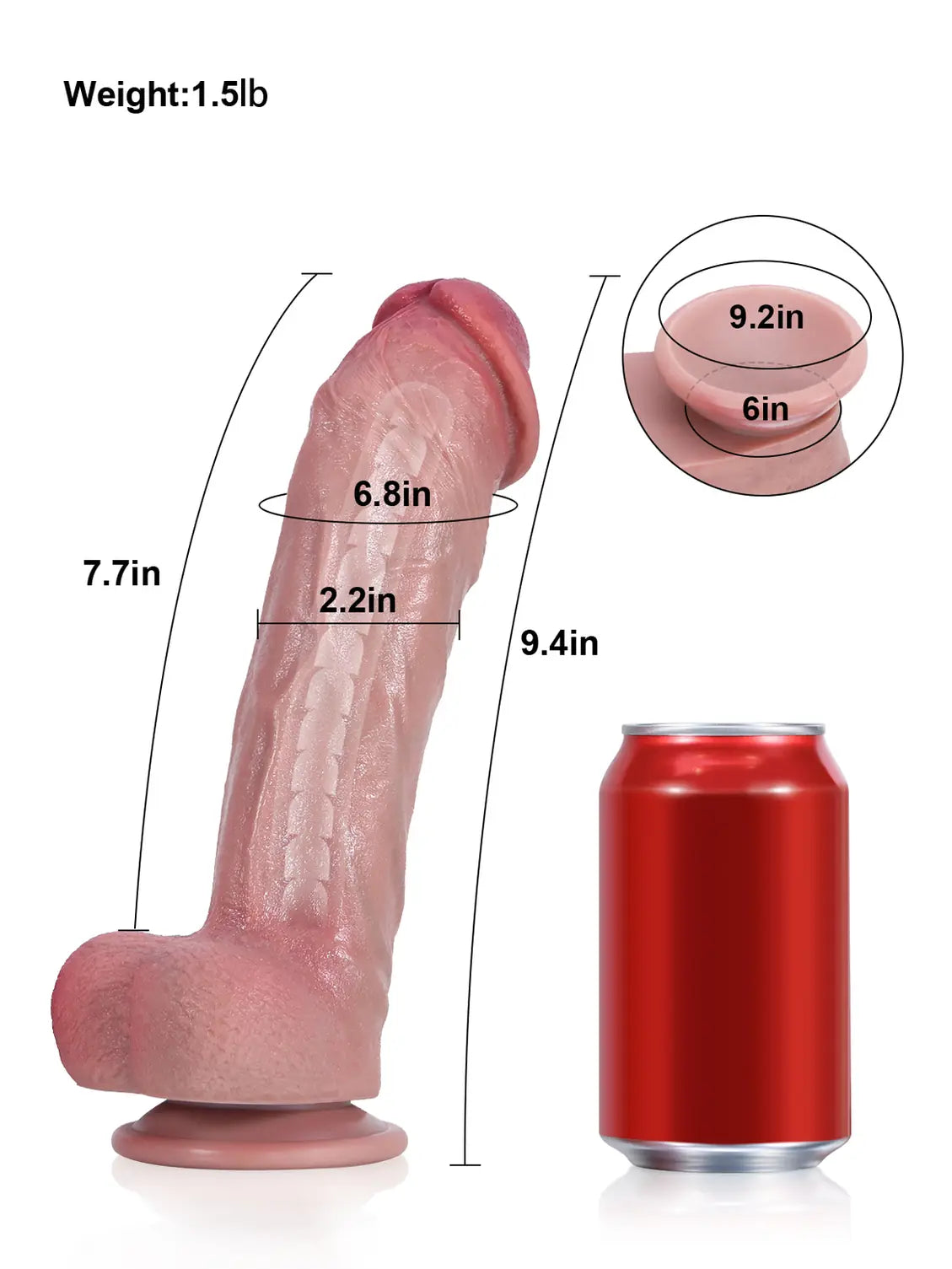 Machete | 9.4" x 2.2" - Flesh G Spot Curved Dildo With Metal Keel
