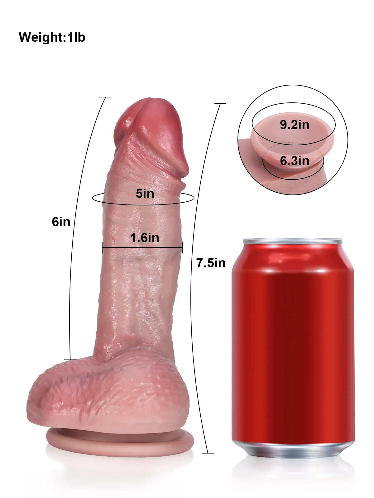 7.5" x 1.6" - Softes Flesh Like Dildo Small Realistic Dildos