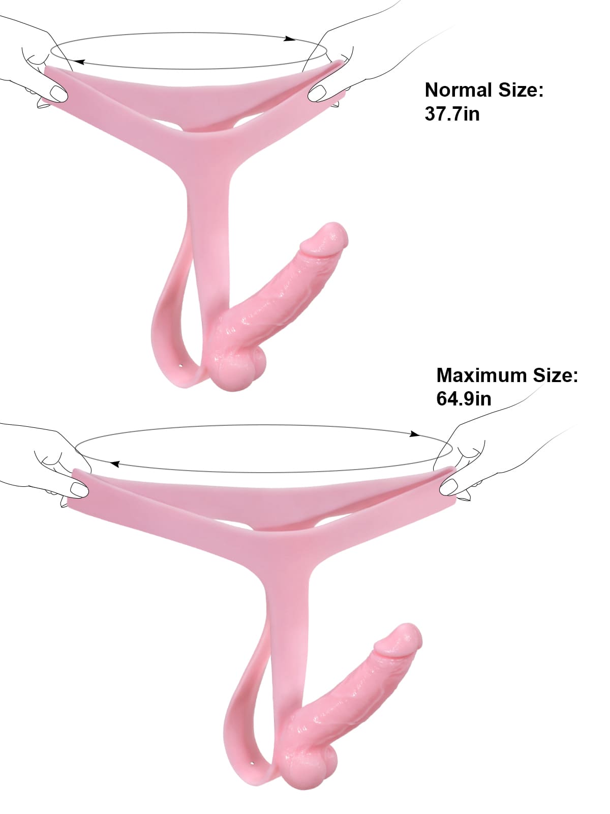 Nathan Pink Realistic Silicone Strapped Dirty Penis, Sexy Thong Style - with 5.9" x 1.6" Dildo