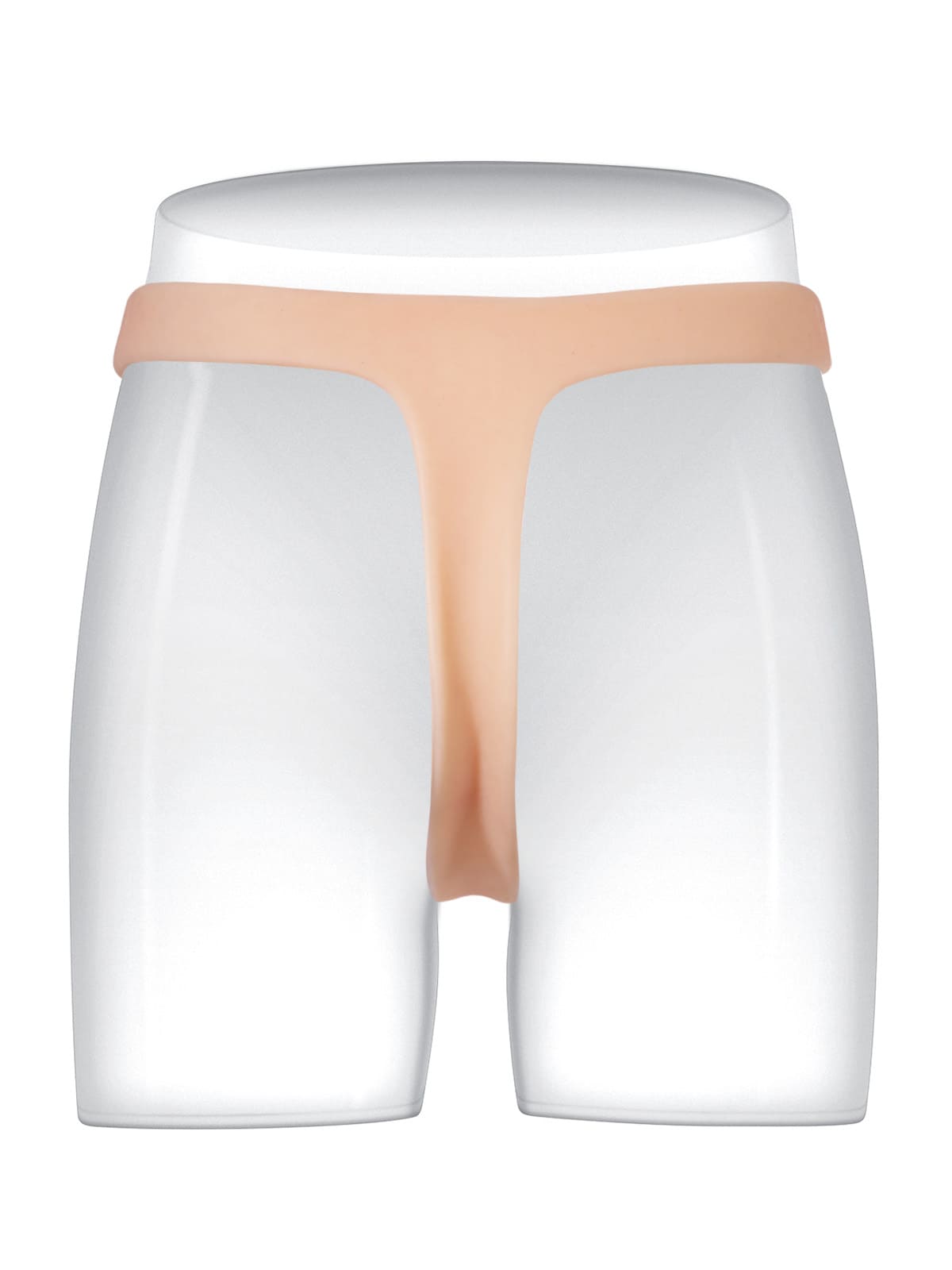 Nathan Flesh Realistic Silicone Strapped Dirty Penis, Sexy Thong Style - with 5.9" x 1.6" Dildo