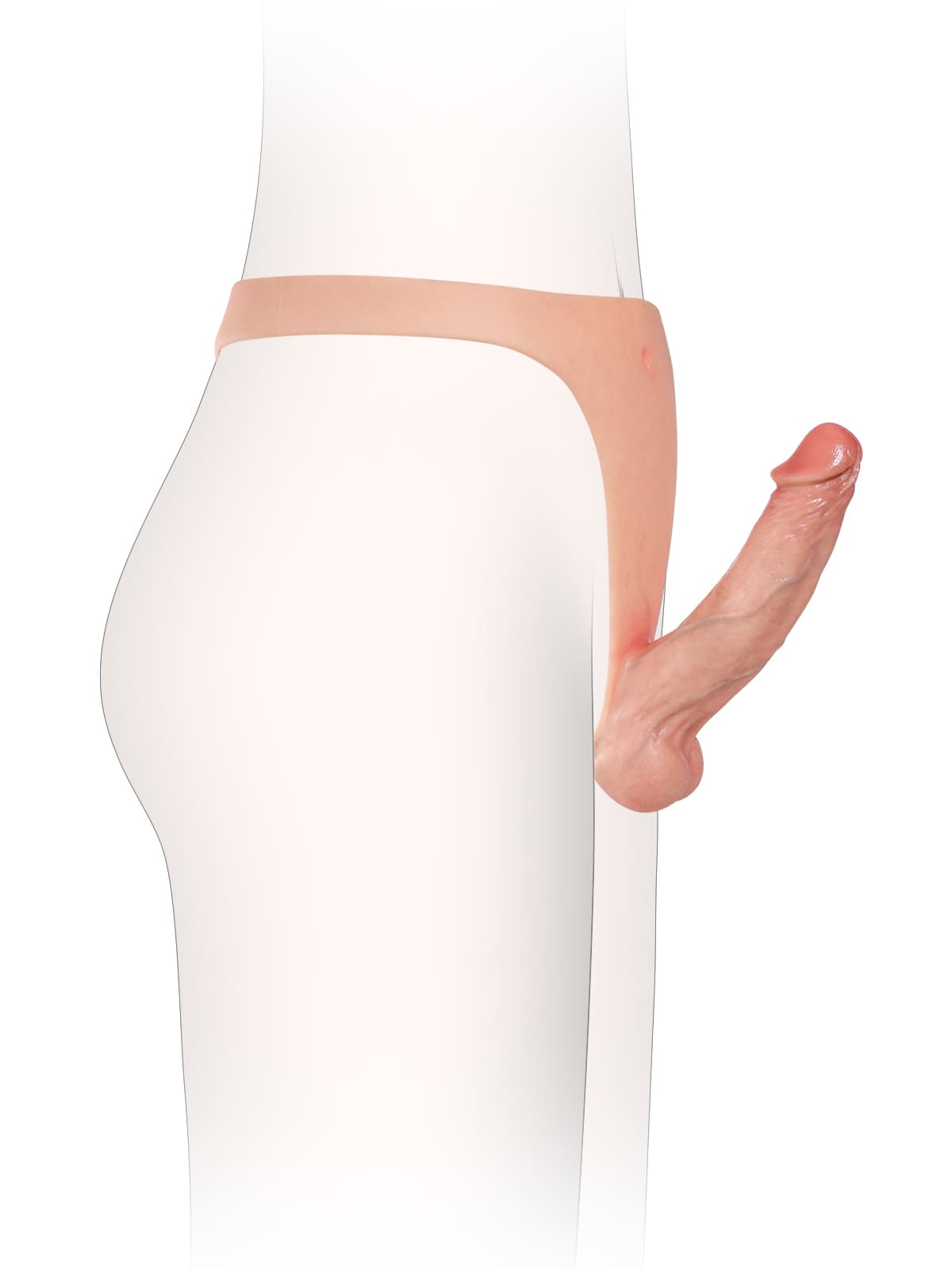 Nick Realistic Silicone Strapped Dirty Penis, Sexy Thong Style With 6.3" x 1.5" Dildo