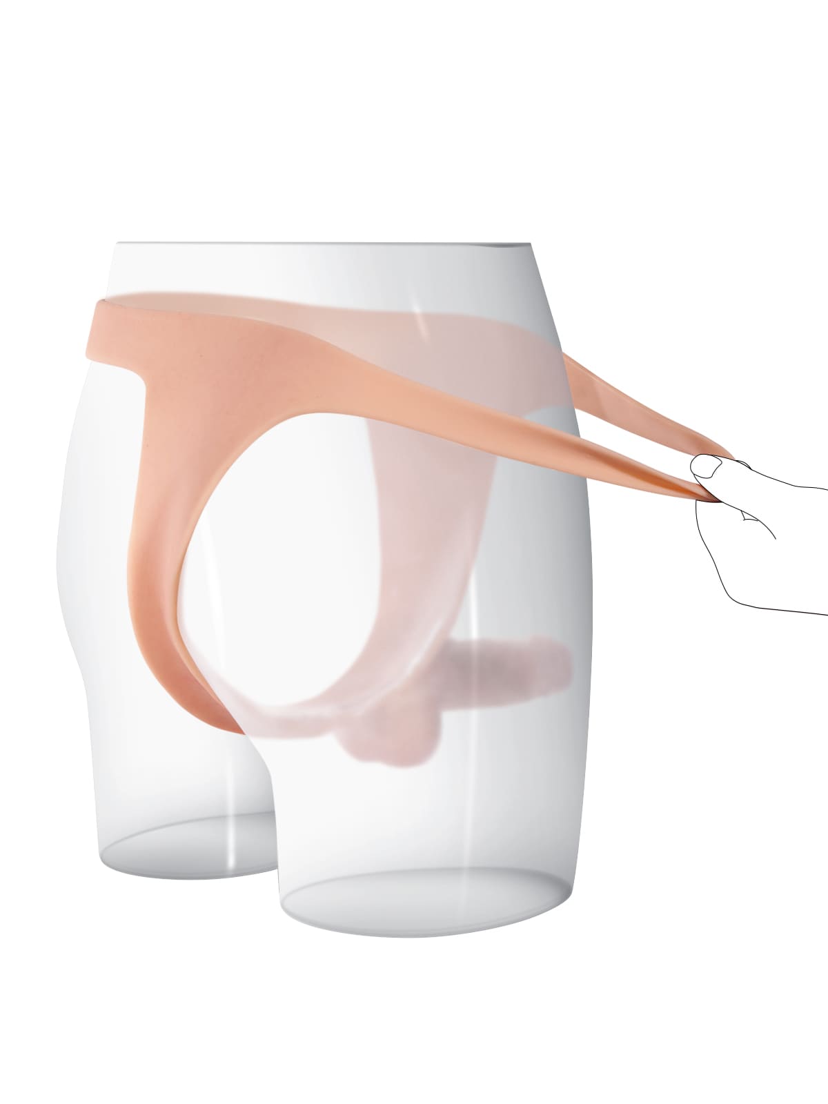 Nick Realistic Silicone Strapped Dirty Penis, Sexy Thong Style With 6.3" x 1.5" Dildo