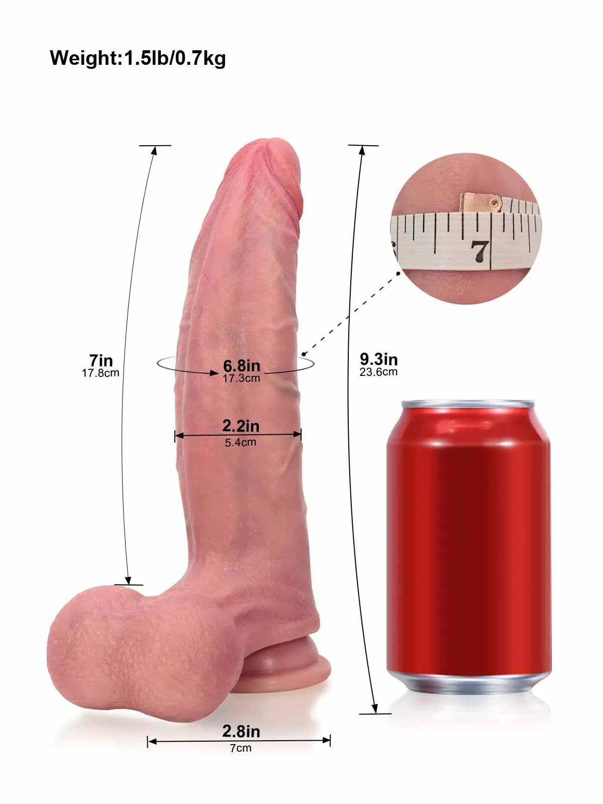 Hunter | 9.3" x 2.2" - Realistic Soft Dildo
