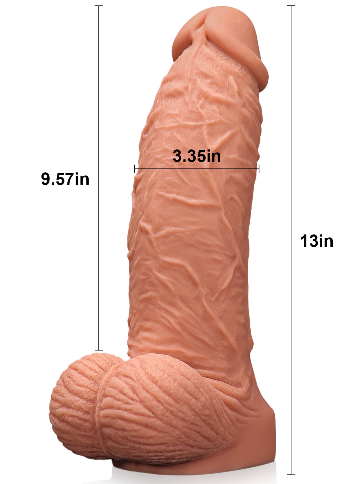Randy 13" X 3.3" Silicone Extremely Huge Fat Anal Dildos