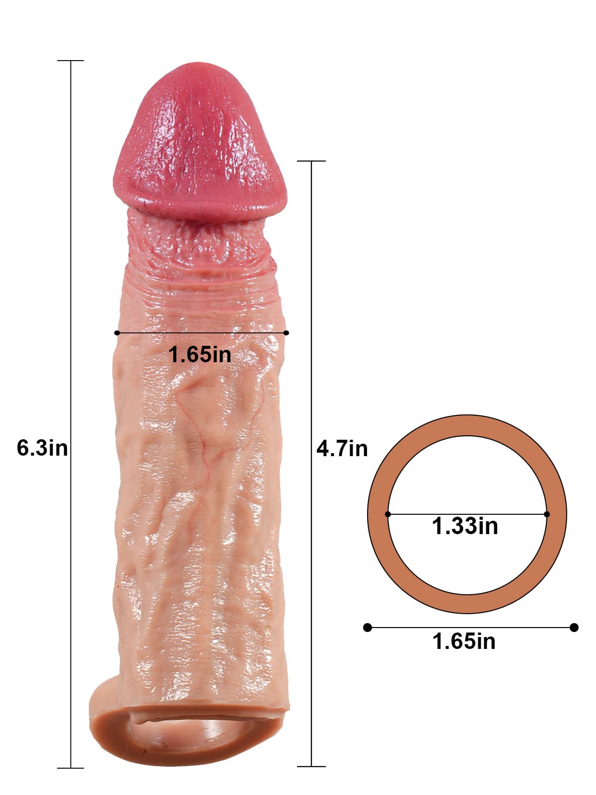 Muinchille Bod Réadúil 6.3 Inch Extender 1.6 Inch 