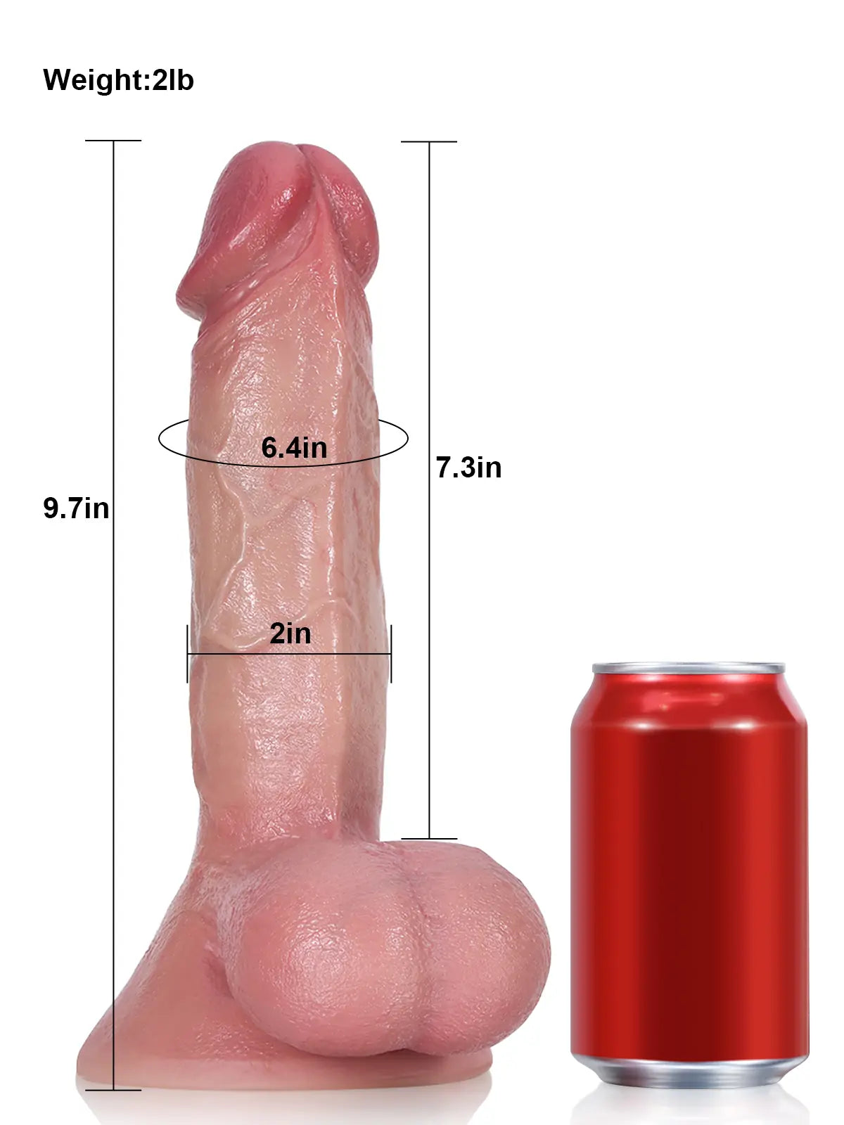 9.7" x 2" - Realistic Soft Dildo With Swinging Balls & Metal Keel Bendable