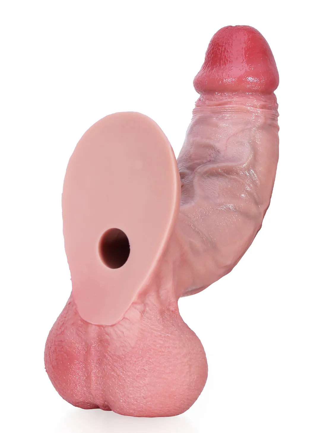 8.5" x 2.2" Tapered Curved Dildo with Raised Ridge and Veins