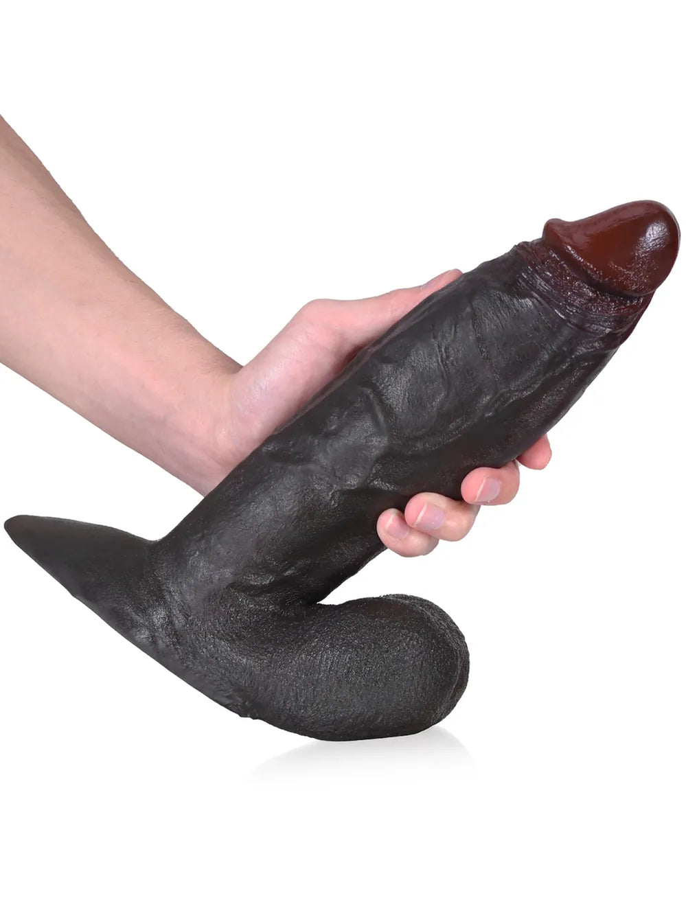 Dragon | 10" x 2.8" Extra Thick Black Dildo With Swinging Balls & Vac U Lock Suction Cup XL