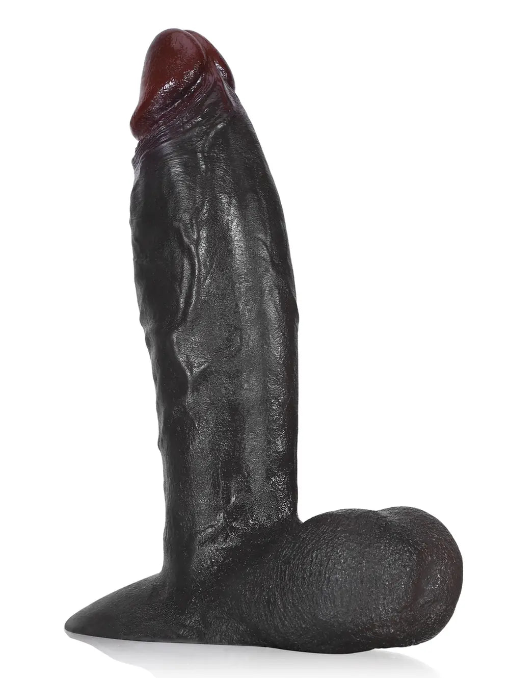 Dragon | 10" x 2.8" Extra Thick Black Dildo With Swinging Balls & Vac U Lock Suction Cup XL