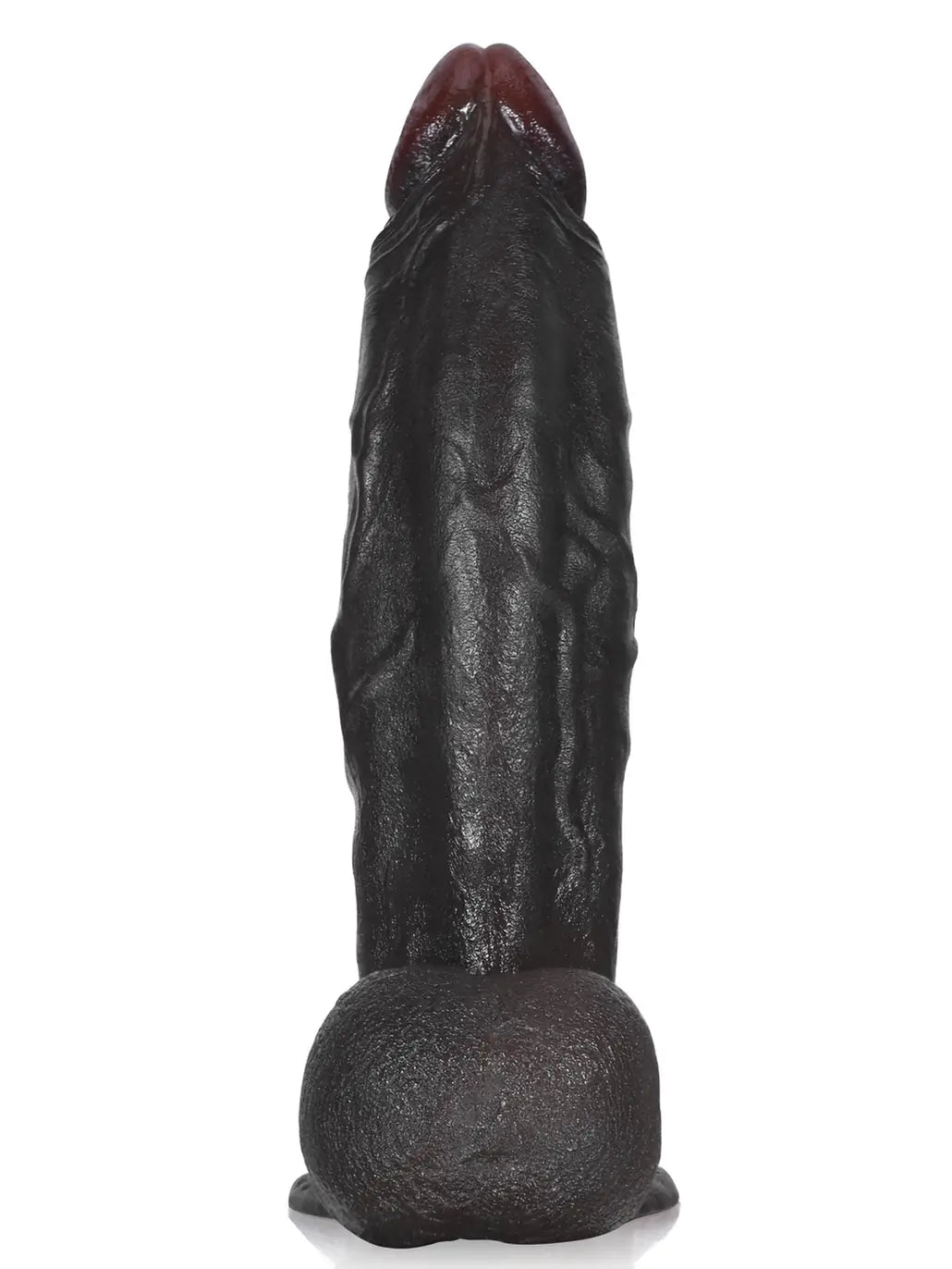 Dragon | 10" x 2.8" Extra Thick Black Dildo With Swinging Balls & Vac U Lock Suction Cup XL