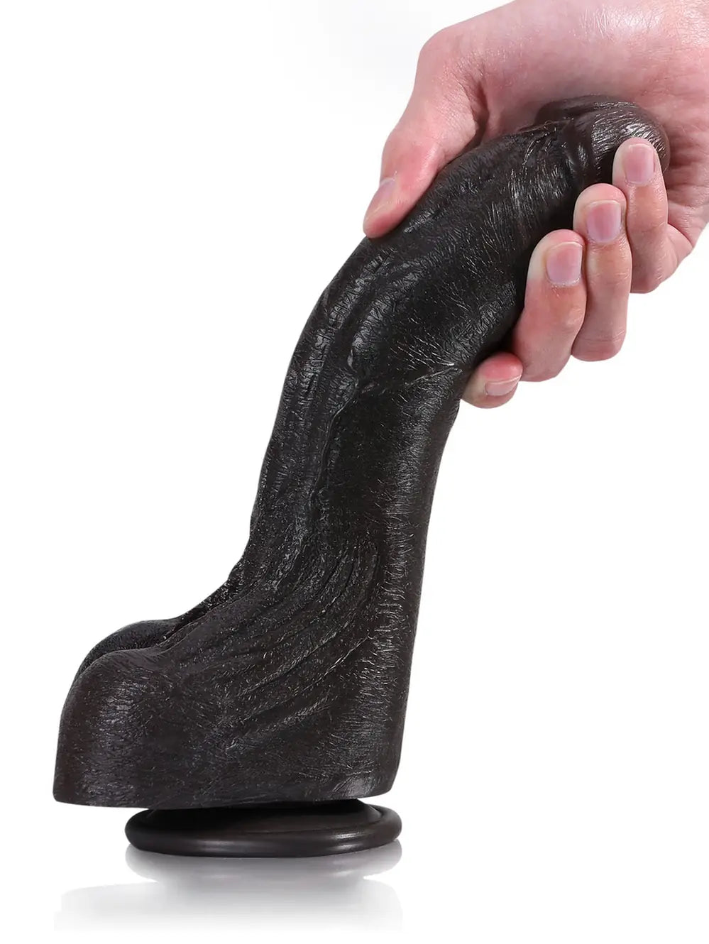 Cameron | 9.5" x 2" - Black Ultra Realistic Real Feel Dildo