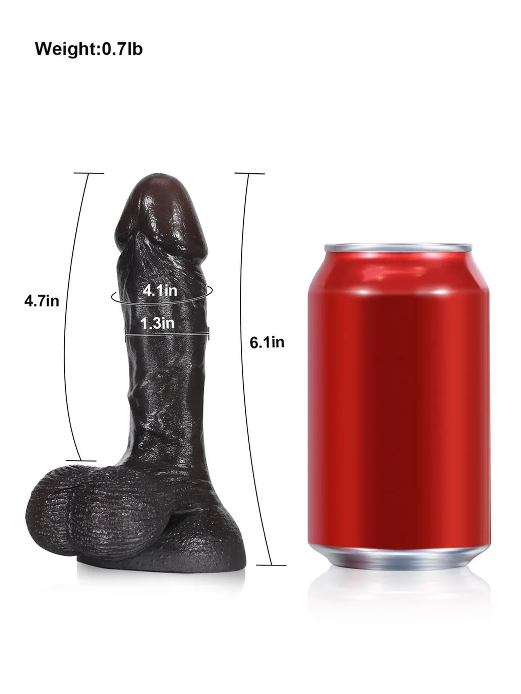 Smith | 6" x 1.3" - Softest Black Like Small Penis Dildo With Swinging Saggy Balls