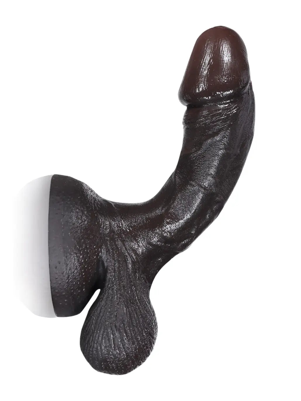 Smith | 6" x 1.3" - Softest Black Like Small Penis Dildo With Swinging Saggy Balls