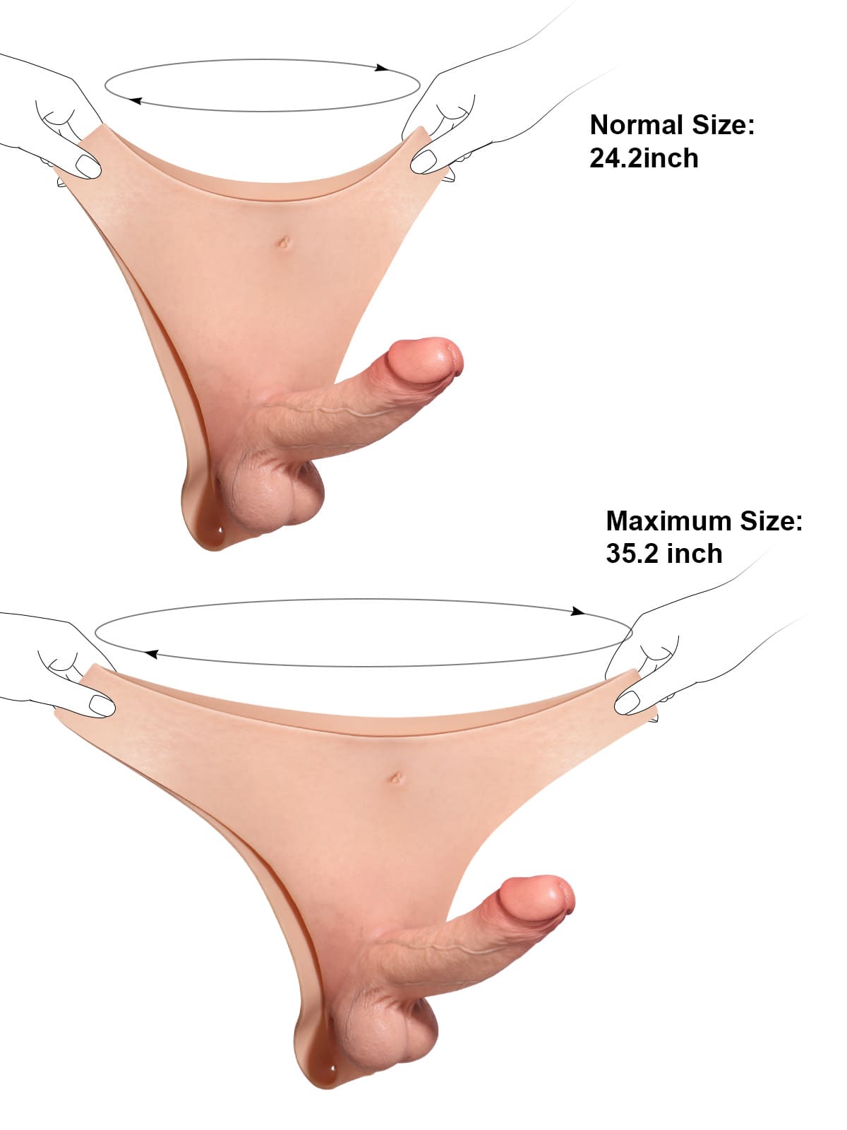 6.8" x 1.7" Realistic Life Like Soft Cyber Skin Strap On Dildo