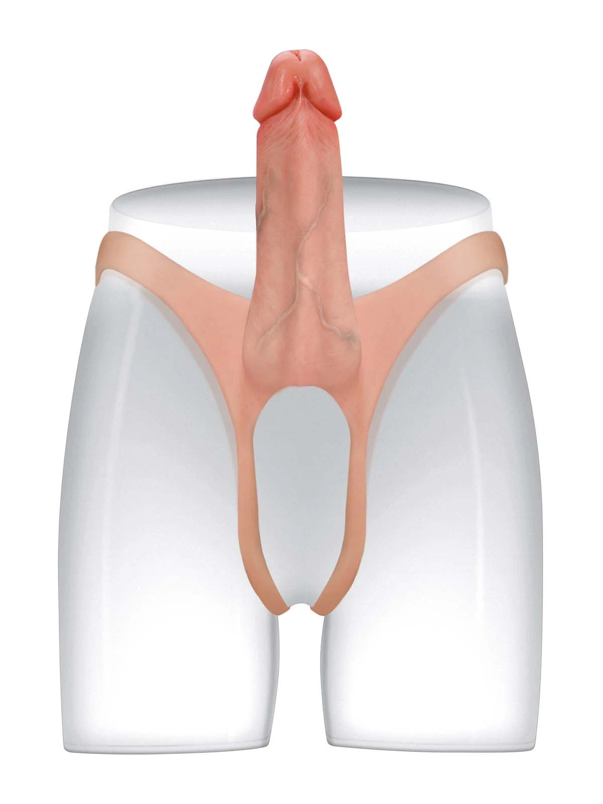 Seraphine | 8.3" x 2.2" Realistic Hollow Platinum Silicone Strap-On Dildo