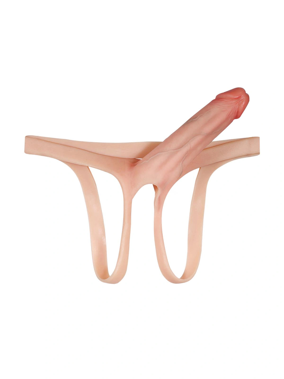 Seraphine | 8.3" x 2.2" Realistic Hollow Platinum Silicone Strap-On Dildo