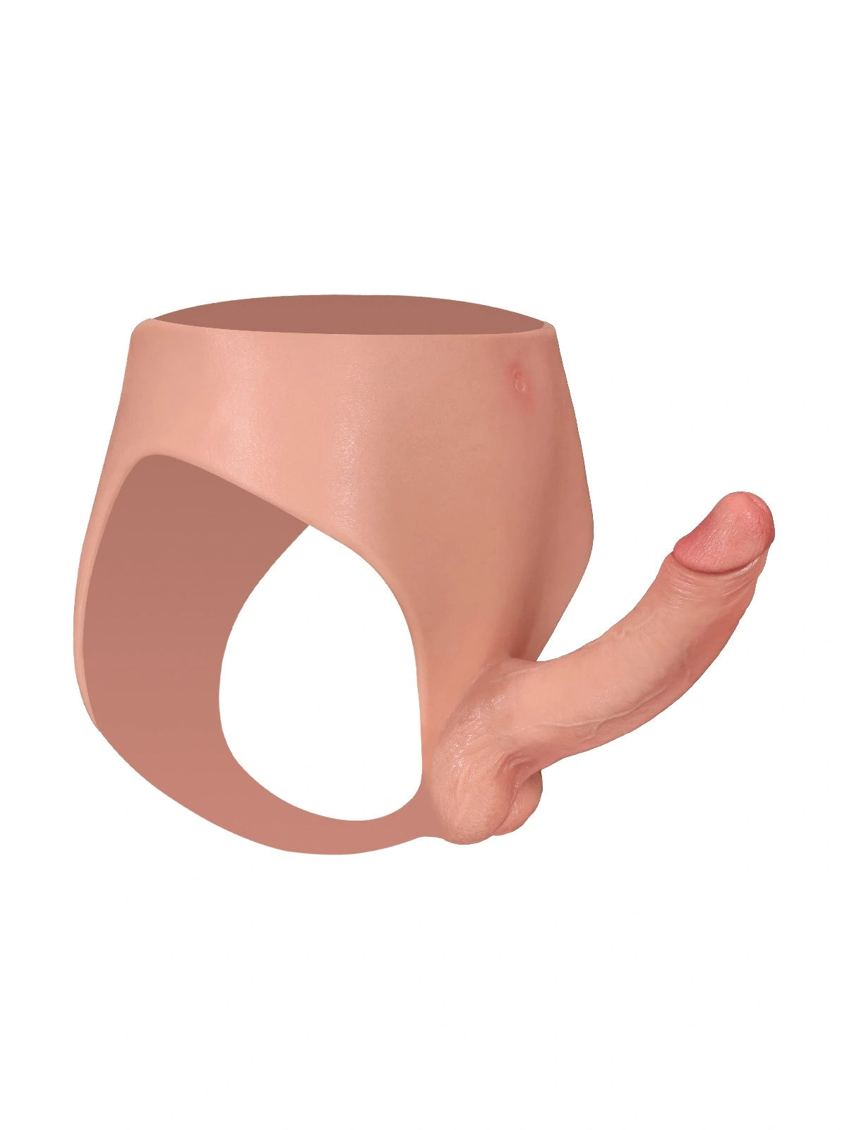 Emily | 7.8" x 2" Plus Size Full-Wrap Strap-On Panties with Realistic Dildo