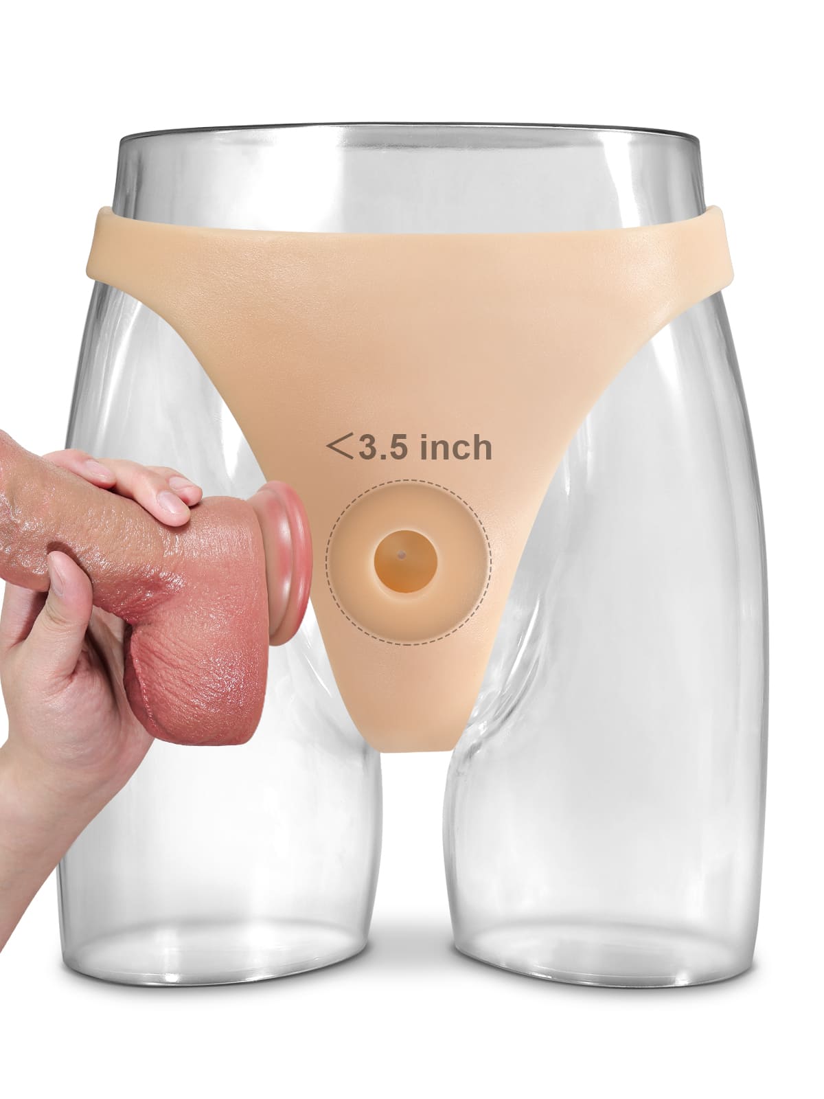 Correa de silicona con consolador anal vibrador para consolador con ventosa (consolador reemplazable no incluido)