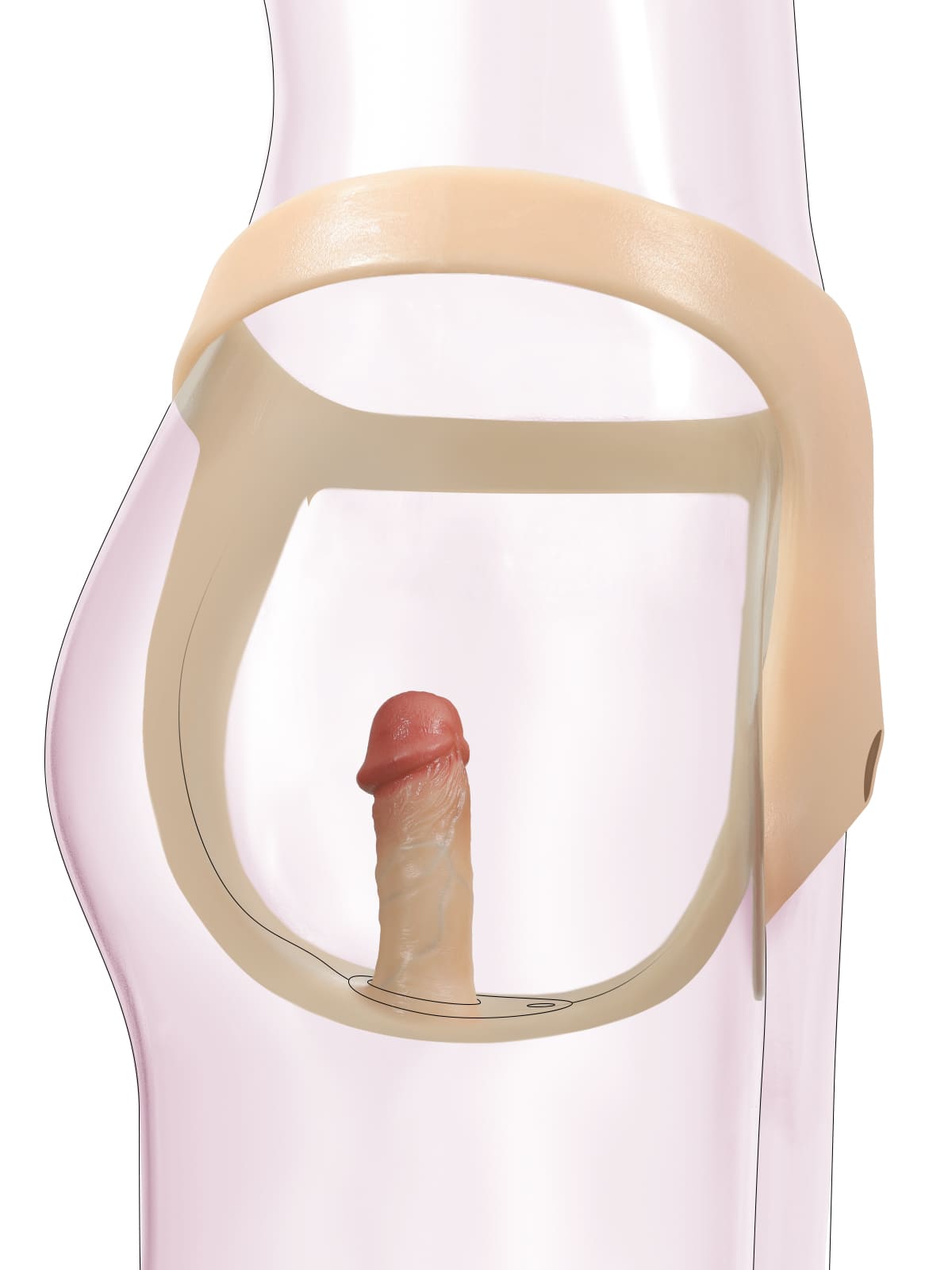 Correa de silicona con consolador anal vibrador para consolador con ventosa (consolador reemplazable no incluido)