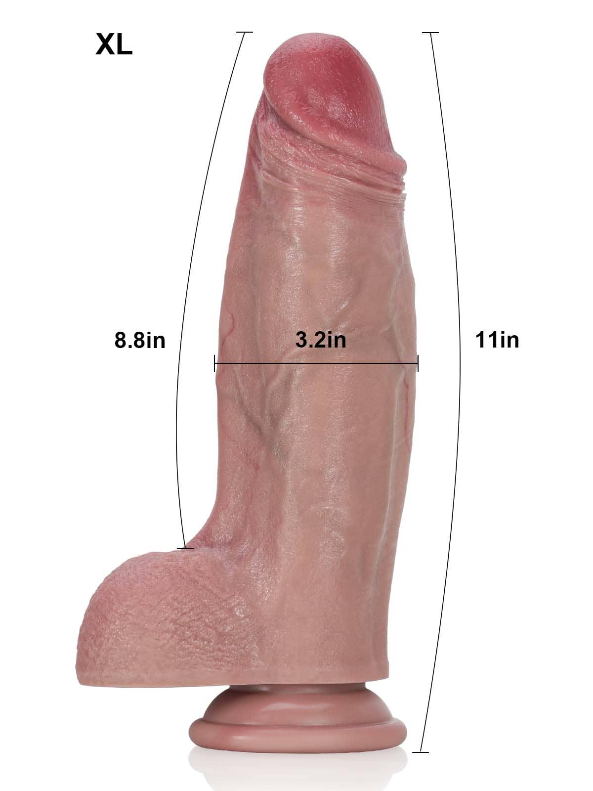 Jorge 7/8/10/11 Inch Size Realistic Soft Flesh Like Thick Short Fat Dildo