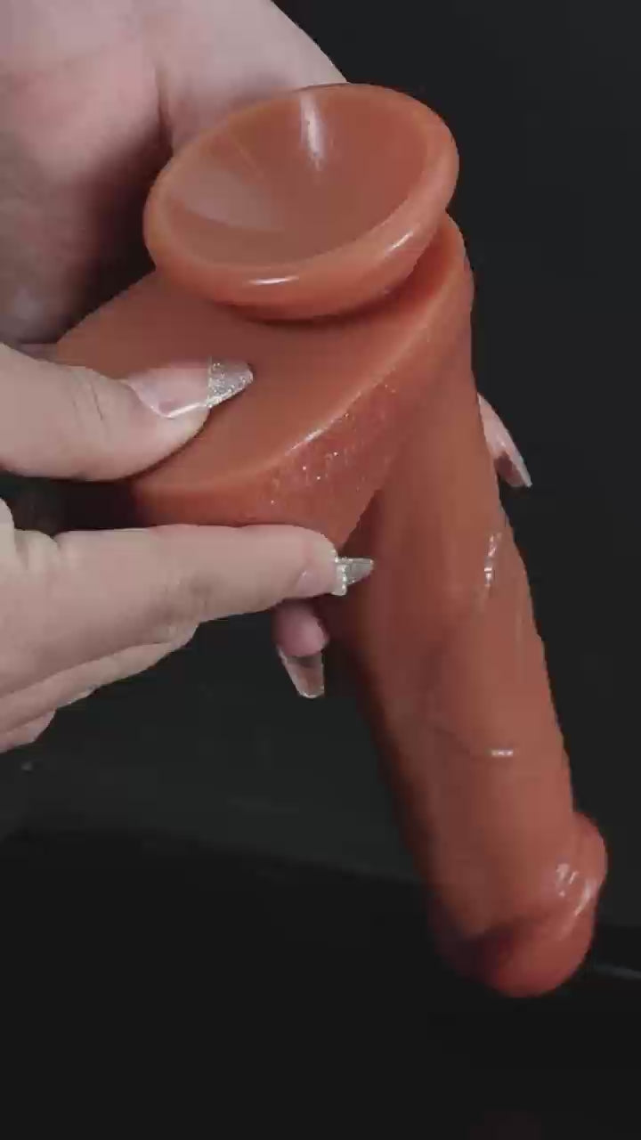Frankie 8" x 1.53" 3 Modes Thrusting Realistic Dildo & Double Vibrating Dildo