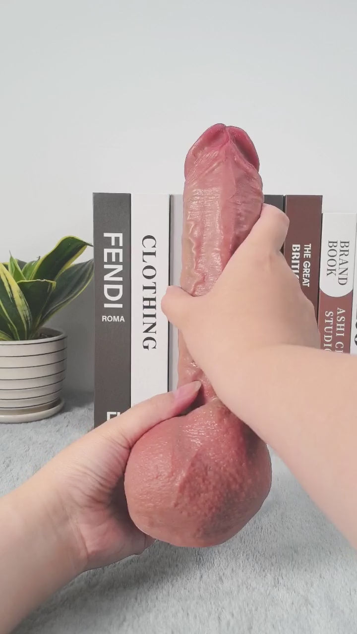 Charlie 9.2" x 2" Hyper Realistic Dildo With Metal Keel Bendable