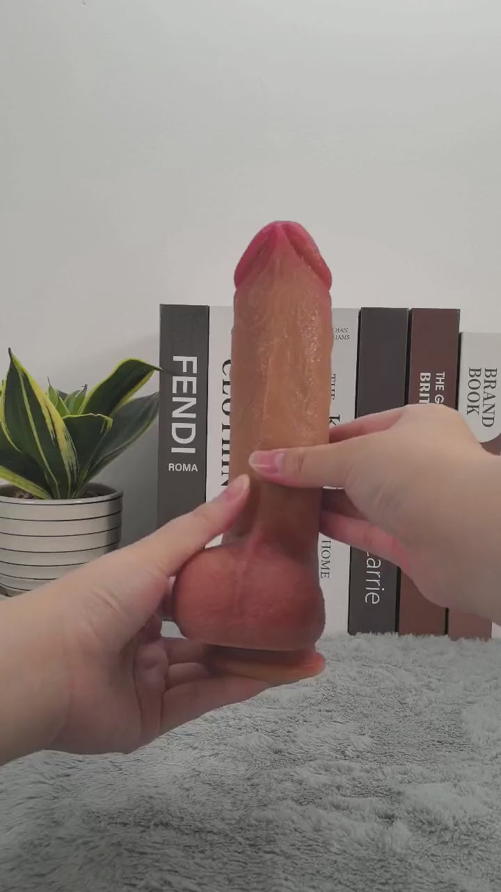 Benjamin Flesh Soft Sliding Skin Thrusting Dildo - 8.6*1.7 Inch