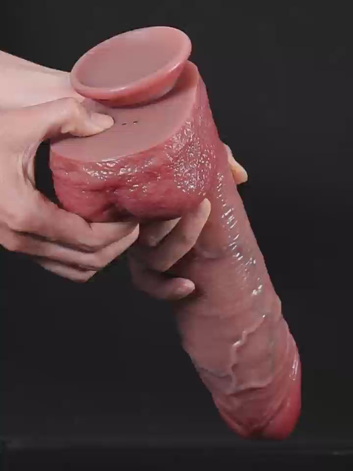 Patrick 10" x 2.3" Thick Vibrating Thrusting Dildo 7 Modes Thrusting & 3 Modes Vibrating