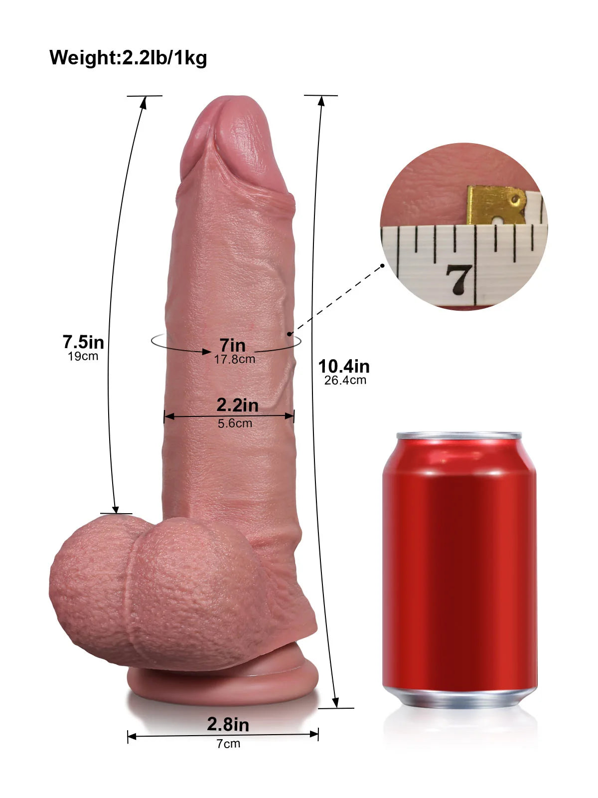 Ford | 10.4" x 2.2" Realistic Uncut Dildo with Sliding Skin and Low Hanging Balls