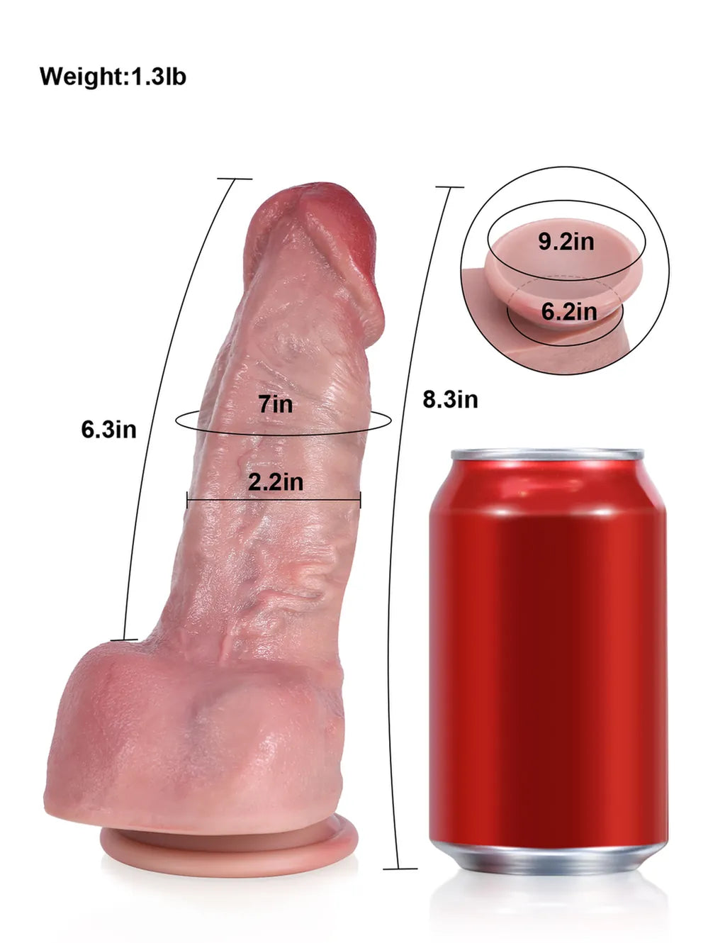 8.3" x 2.2" - Deep Small Real Feel Dildos For Beginner