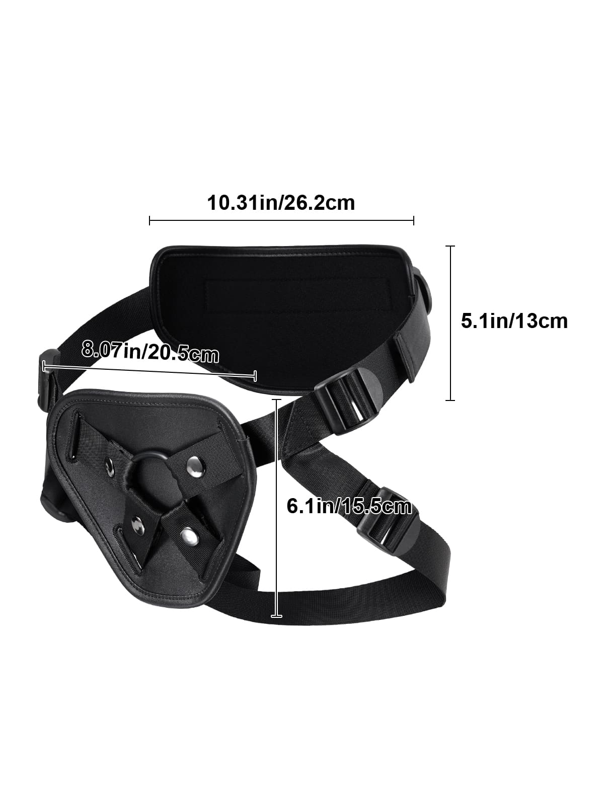 Black Strap Available In 3 Sizes Of Rings