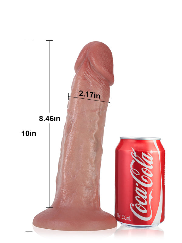 Tony | 10" x 2" - Dildo Real Flesh Skin Huge Thick No Ball Dildo